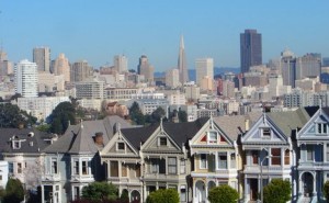 Creative Commons : Rich Shelton. San Francisco, USA rows of Victorian houses